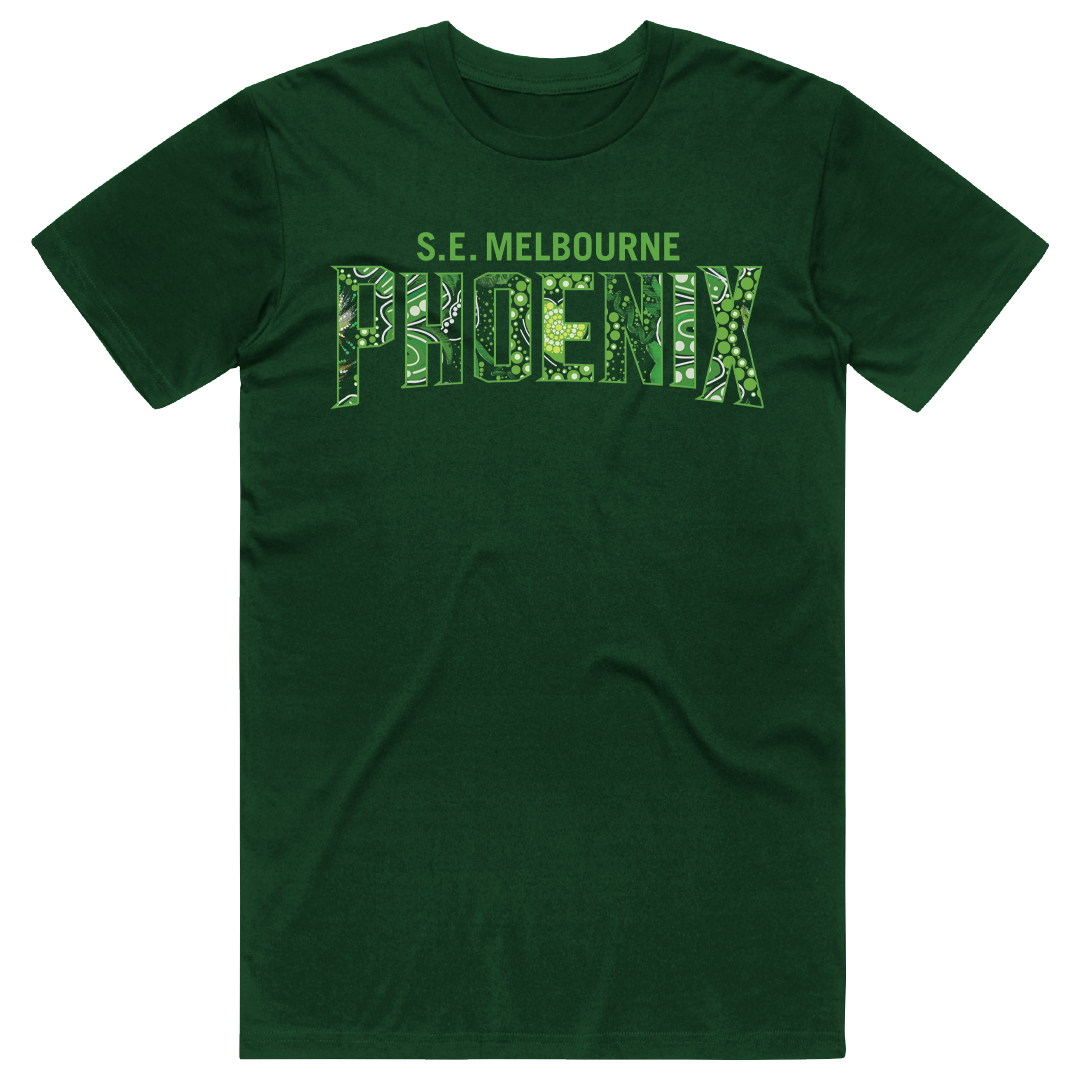 South East Melbourne Phoenix NBL27 Indigenous Box Cotton Tee